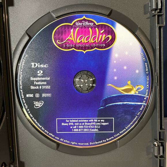 Disney Aladdin (2-Disc Platinum/Special Edition DVD with Slip Cover) - Picture 9 of 9
